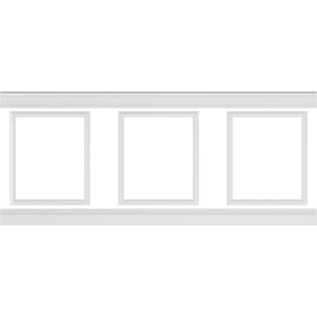 Ekena Millwork Wainscot Paneling Kit, Urethane, 94-1/2 in L, Factory Primed WPKUSQ011P040